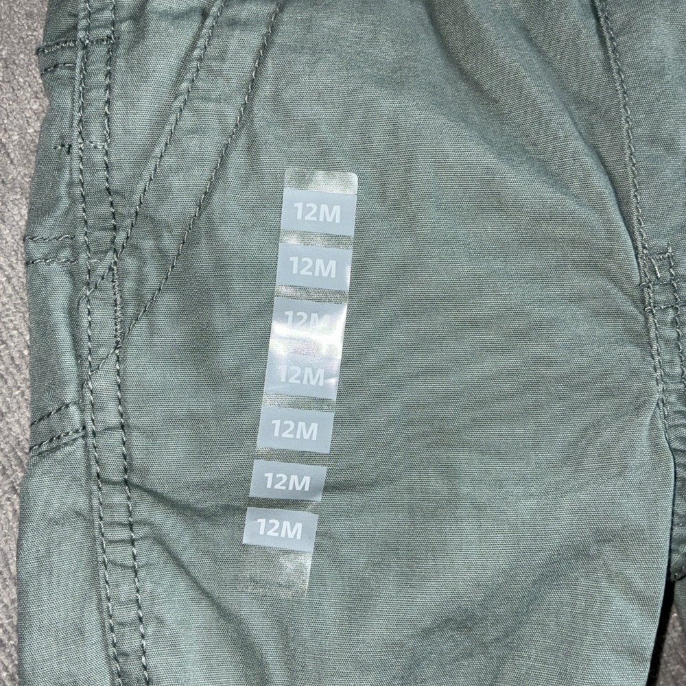 OSHKOSH B'GOSH Vestbak pant overalls Matching Plaid Shirt Boys 12 Months 2 Piece - Picture 4 of 11